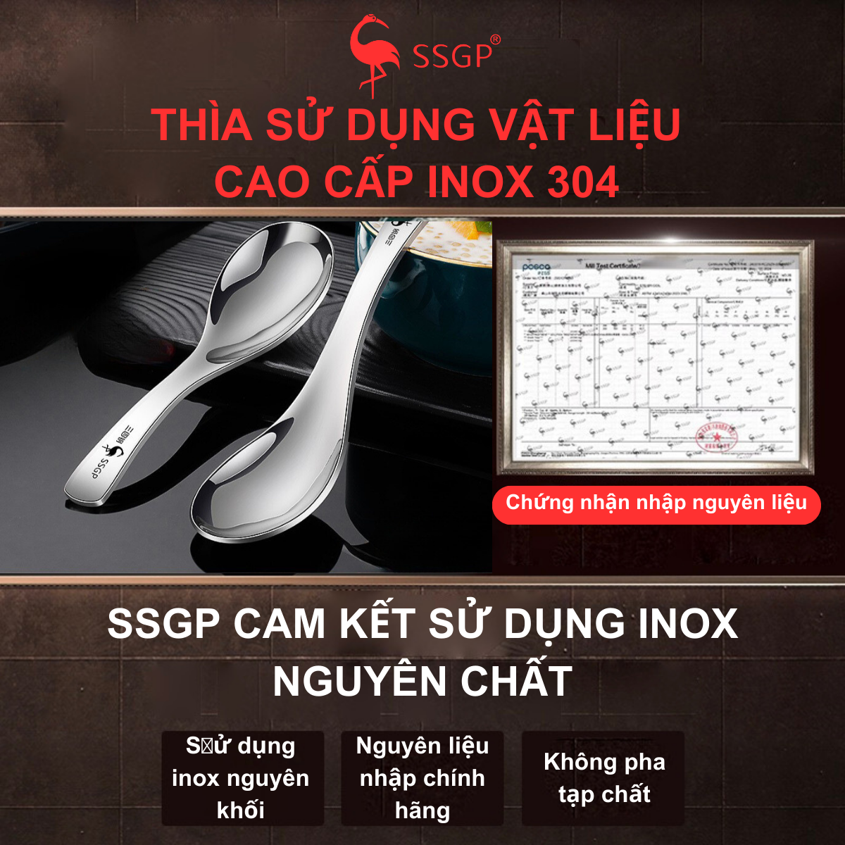 Muỗng Inox 304 Đáy Sâu SSGP, Thìa Inox 304, Muỗng Ăn Cơm Inox - Hình ảnh 8