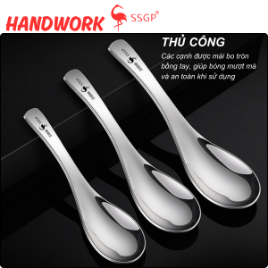 Muỗng inox 304 cao cấp đáy sâu SSGP