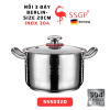Nồi Inox 304 Berlin Vân Tổ Ong SSGP 3 đáy