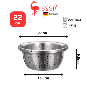 Rổ Thoát Nước Frankfurt Inox 304 size 22cm