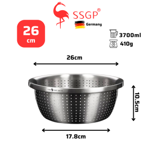 Rổ Thoát Nước Frankfurt Inox 304 size 26cm