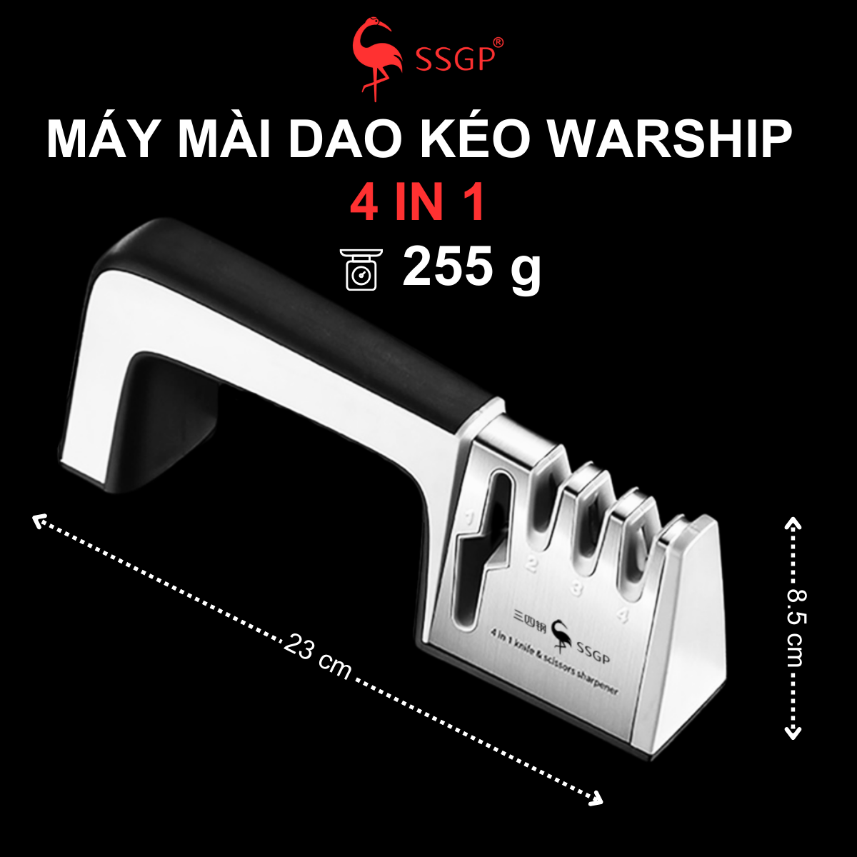 Dụng cụ mài dao kéo đa năng 4 trong 1 SSGP