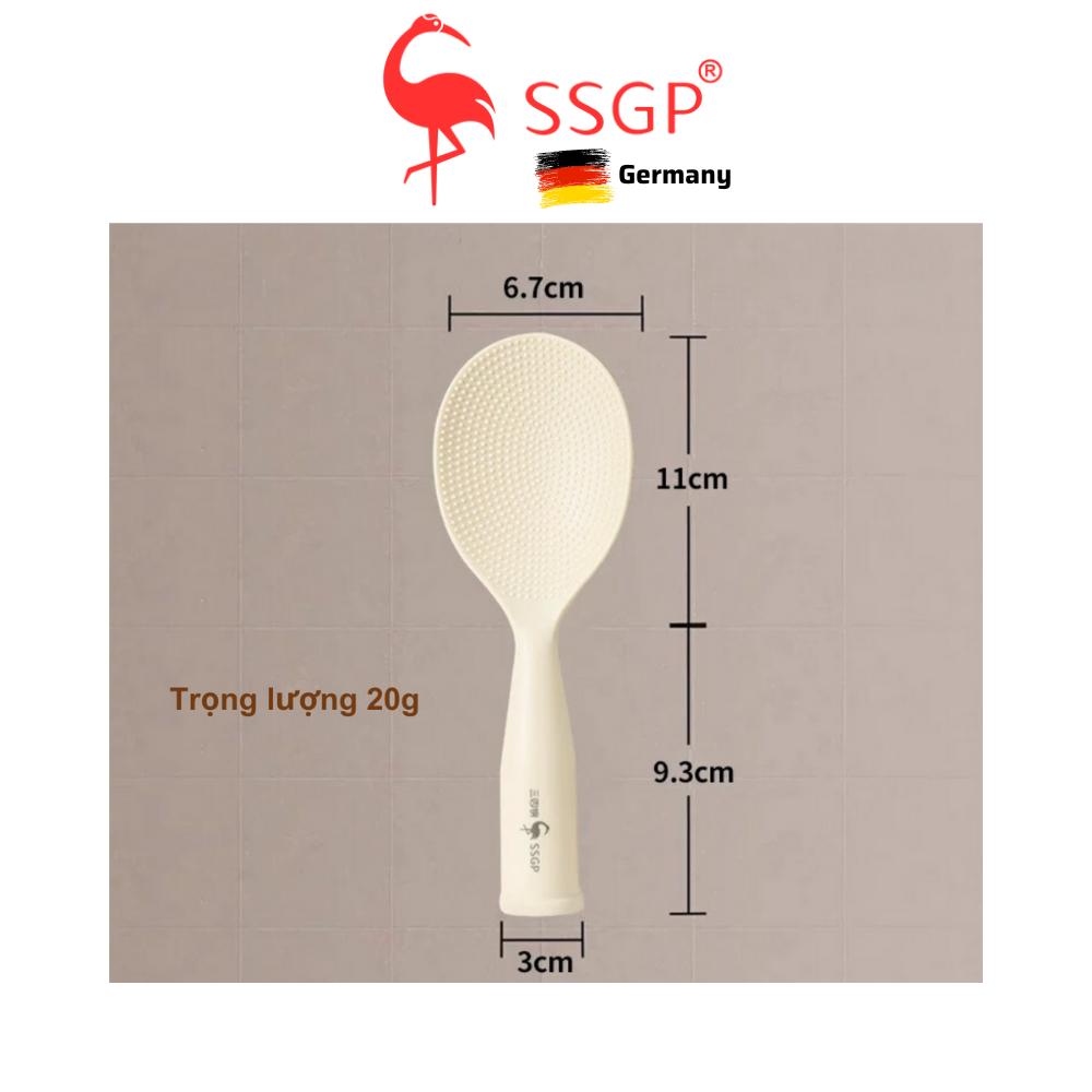 Muỗng/Thìa múc cơm nhựa SSGP - Hình ảnh 2