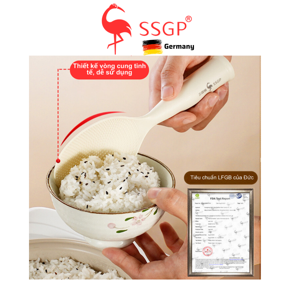 Muỗng/Thìa múc cơm nhựa SSGP - Hình ảnh 3