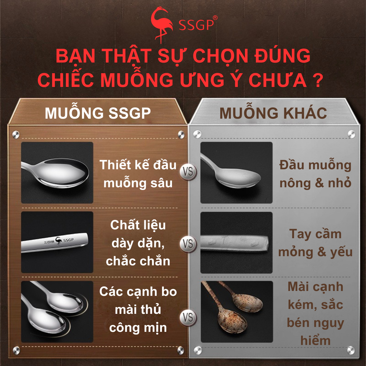 Muỗng inox cán dài 316 Frankfurt của SSGP - Thìa inox 304, muỗng ăn cơm inox - Hình ảnh 16