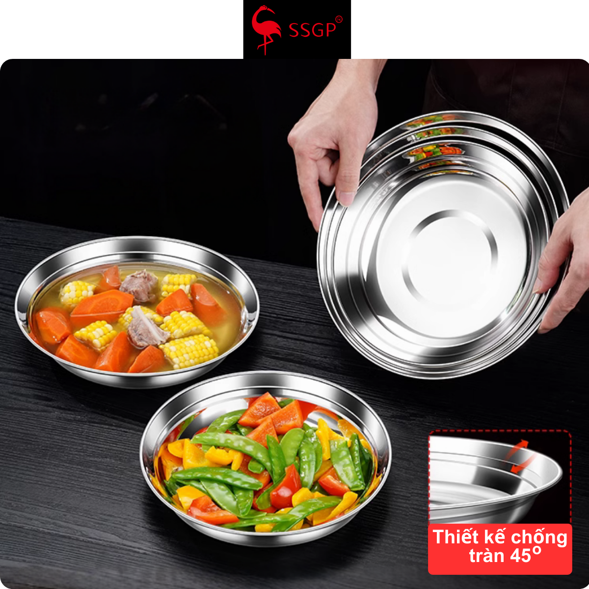 Đĩa Chống Tràn Frankfurt Inox 304 SSGP - Sang Trọng, Tiện Lợi, An Toàn - Hình ảnh 4