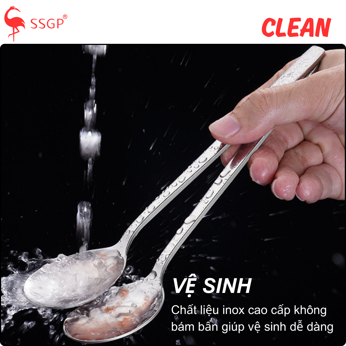 Muỗng inox cán dài 316 Frankfurt của SSGP - Thìa inox 304, muỗng ăn cơm inox - Hình ảnh 14