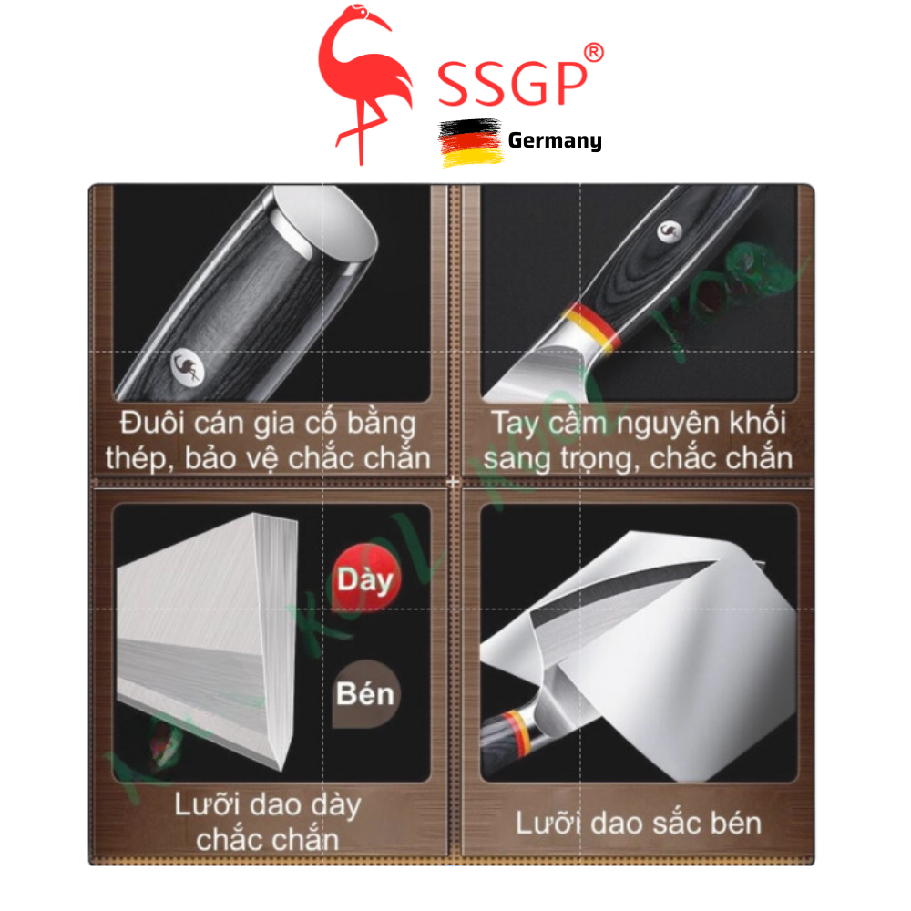 Dao chặt xương Stuttgart SSGP - Thép Đức, Sắc Bén, Bền Bỉ, Thiết Kế Độc Đáo - Hình ảnh 6