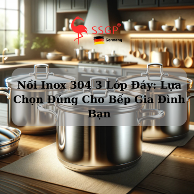 Nồi Inox 304 3 Lớp Đáy